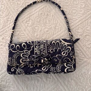 Vera Bradley Navy and Cream Shoulder Bag